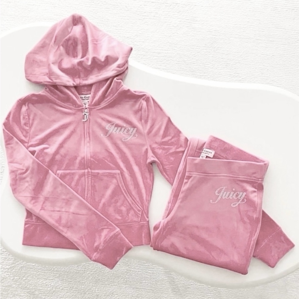 Juicy Couture Pink Velour Jumpsuit